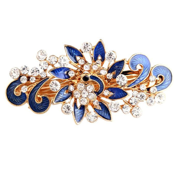 Peacock Rhinestone Hair Pins