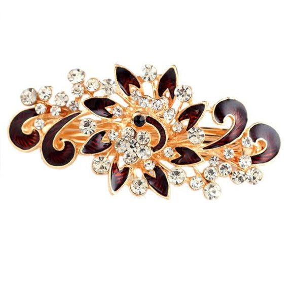 Peacock Rhinestone Hair Pins