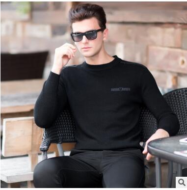 Simple style wool O neck