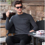 Simple style wool O neck